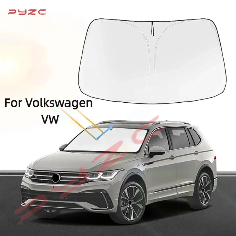 For Volkswagen VW Atlas ID.4 Sunshade Vehicle Accessories Car Windshield Sun Shade Covers Visors Auto Front Window Sunscreen
