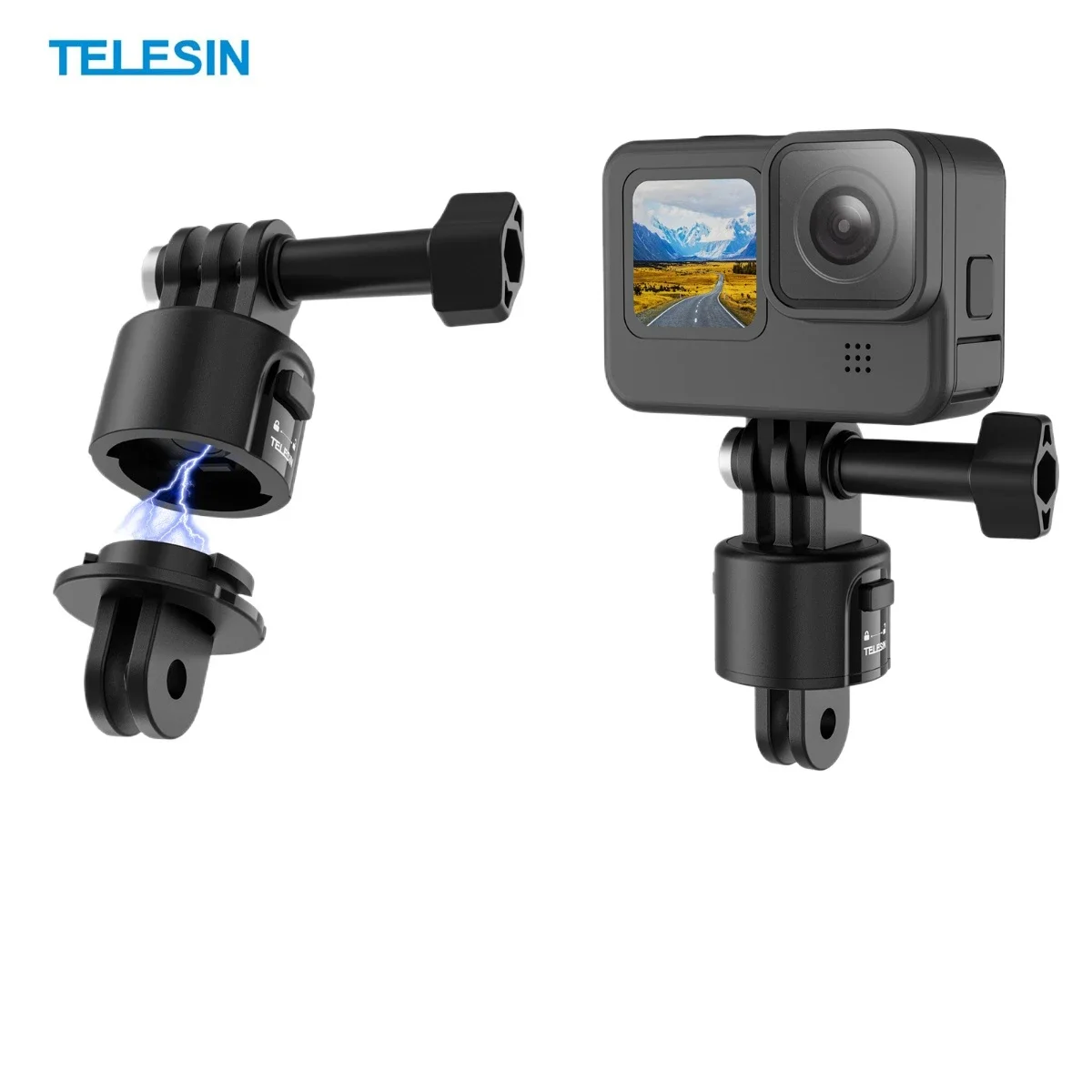 

TELESIN Magnetic Quick-release Adapter for Gopro Hero 13 12 11 10 9 8 Insta 360 DJI OSMO Action 5 4 3 Action camera Accessories