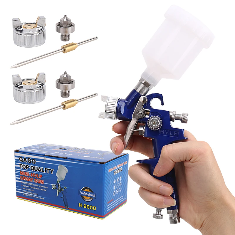 LUCHSHIY Paint Spray Gun H-2000 Airbrush Professional Mini 0.8/1.0mm Nozzle Spray Gun For Cars Pneumatic Tool DIY Spraying