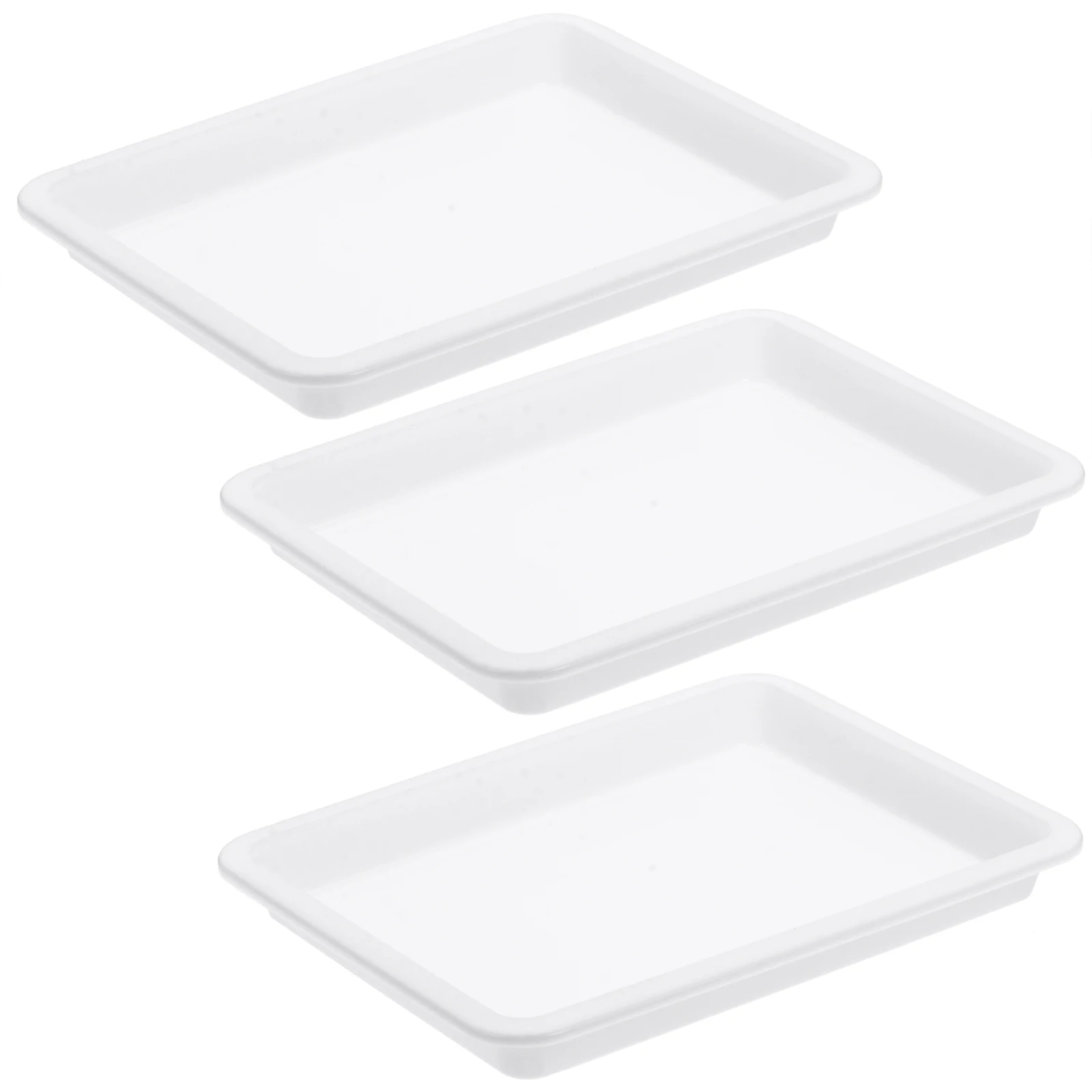 

3PCS Food Grade Plastic Trays A5 Durable PP Kids Experiment Crafts Painting Easy Clean Storage School Science Activity