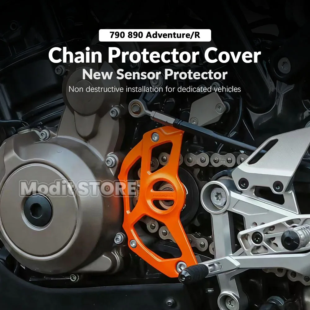 

For 790 ADV 890 Adventure R 790ADV 890 SMT 2024- Motorcycle CNC Chain Cover Guard Front Sprocket Guard Protector Sensor Cover