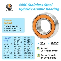 1PCS Stainless Steel Hybrid Ceramic Bearing For FOR STAINLESS STEEL HYBRID CERAMIC For Fishing Reel 4x7x2.5 4x8x3 7x13x4