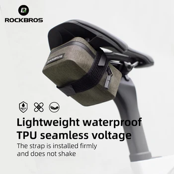 ROCKBROS 0,4 L Fahrrad Tasche Mini Tragbare Radfahren Tasche Fahrrad Schwanz Tasche MTB Mountain Road Bike Tool kit Reparatur Tasche Zubehör