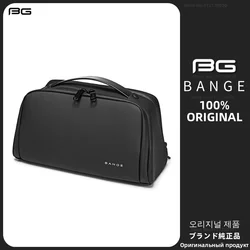 BANGE Homens Saco de Higiene Pessoal Black Travel Ladies Saco Cosmético Amenidades de Higiene Organizador Impermeável Maquiagem Armazenamento Bolsa de Separação Seca e Molhada