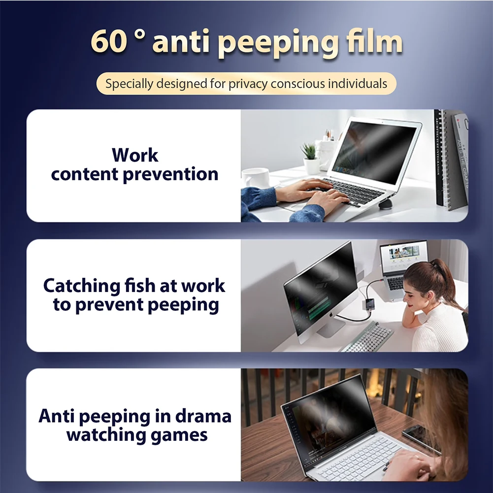 16:9 pelindung layar Privasi anti-intip Anti-spy Filter anti-silau Film pelindung untuk Desktop komputer Filter privasi