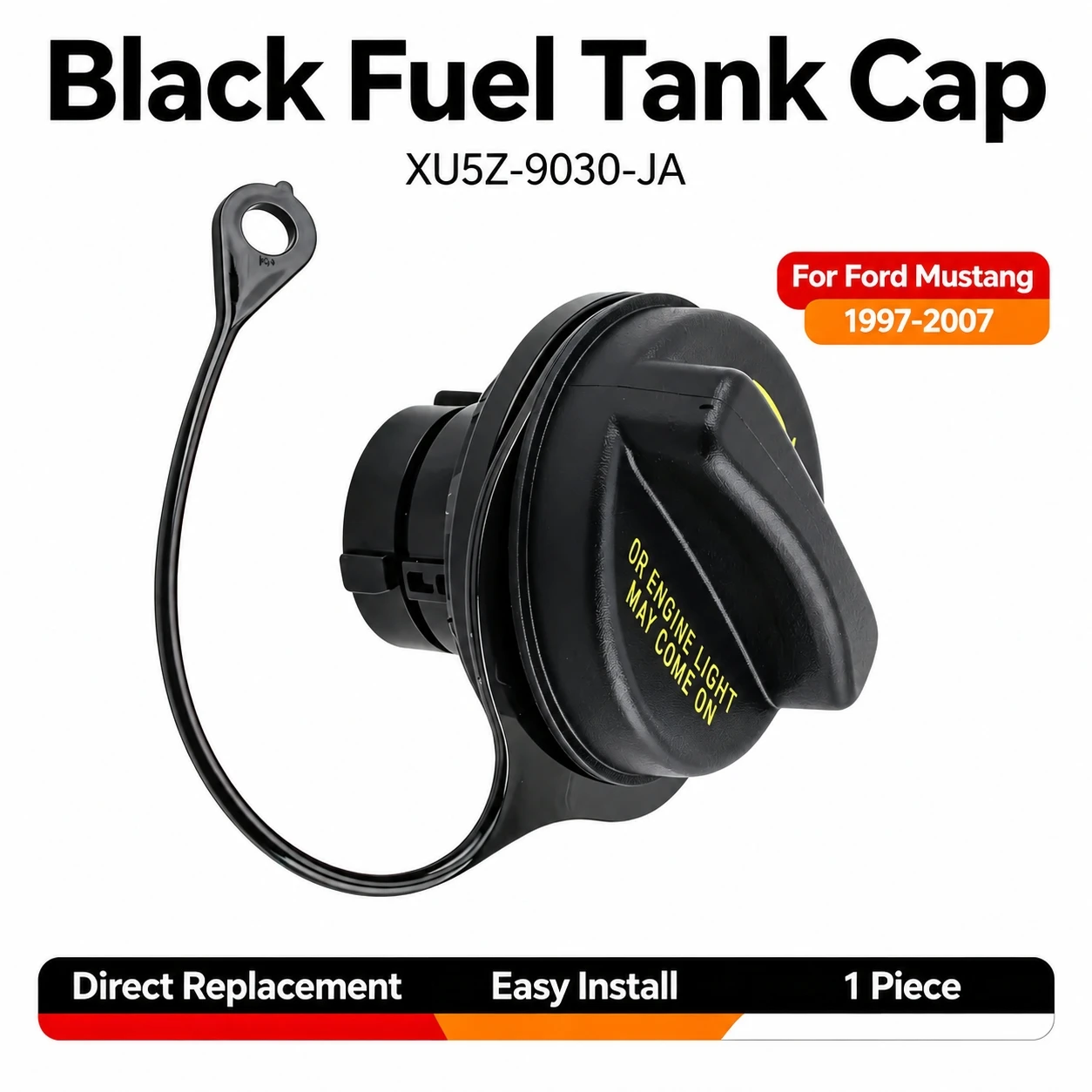 Car Fuel Tank Filler Cap with Strap for Ford EXPLORER MUSTANG RANGER TAURUS THUNDERBIRD WINDSTAR LINCOLN AVIATOR XU5Z-9030-JA