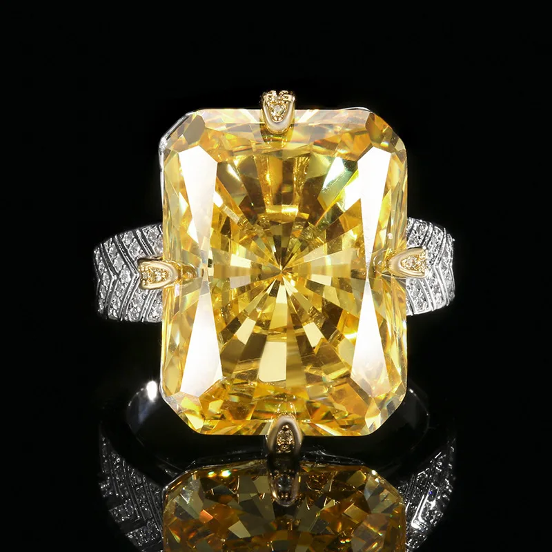 New Fall/Winter Jewelry Set: Radiant Cut Yellow Diamond Pendant Set, Main Stone 15*20, Wholesale