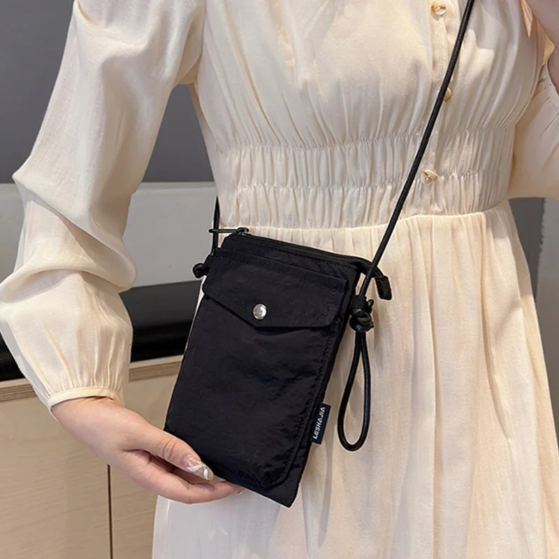 Rua lavada náilon crossbody saco para mulheres moda telefone mensageiro bolsa feminina designer sacos de ombro