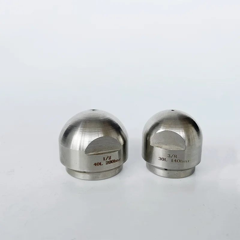 SS Internal Thread 1/4 1/2 3/8 Nozzle High-pressure Dredging Pipeline Dredging And Cleaning Front 1 Hole Back 6 Holes 40~50L