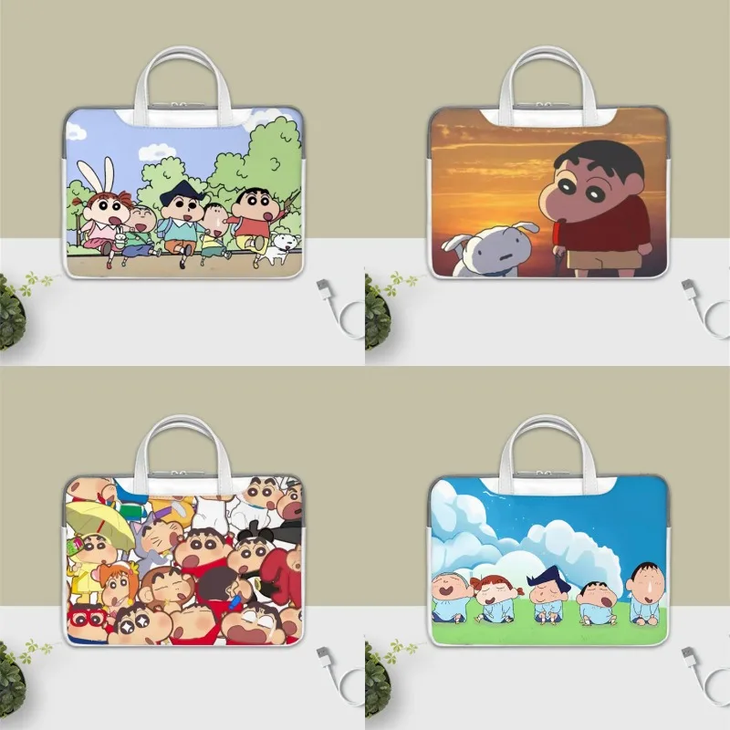 

New Crayon Shin-chan PU laptop bag Shin-chan 13.3 14 15.6 16 inch handbag cute suitable for Macbook/Dell/HP/Asus/Acer gifts