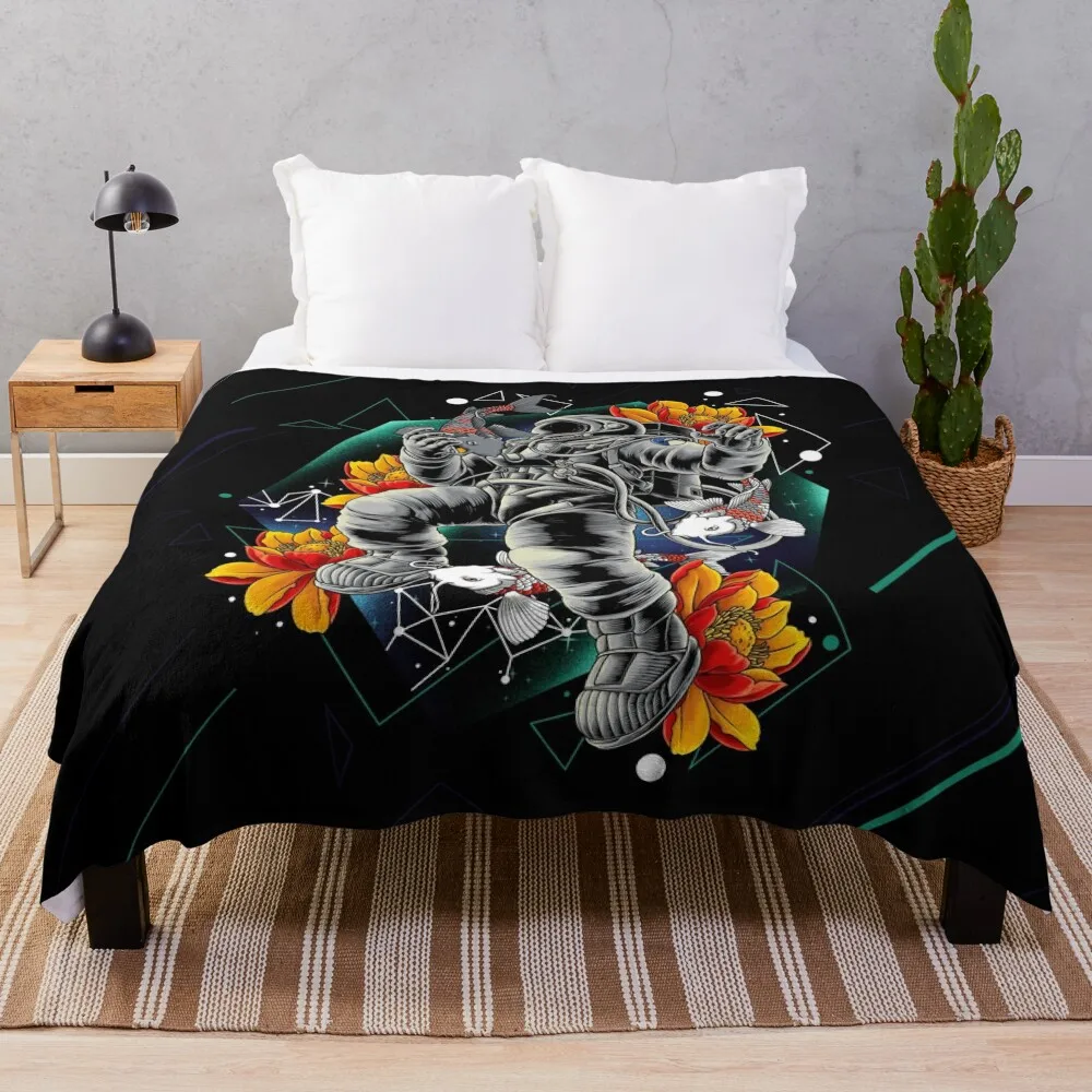 Lucky Spaceman Throw Blanket Hairys Decorative Beds Blankets