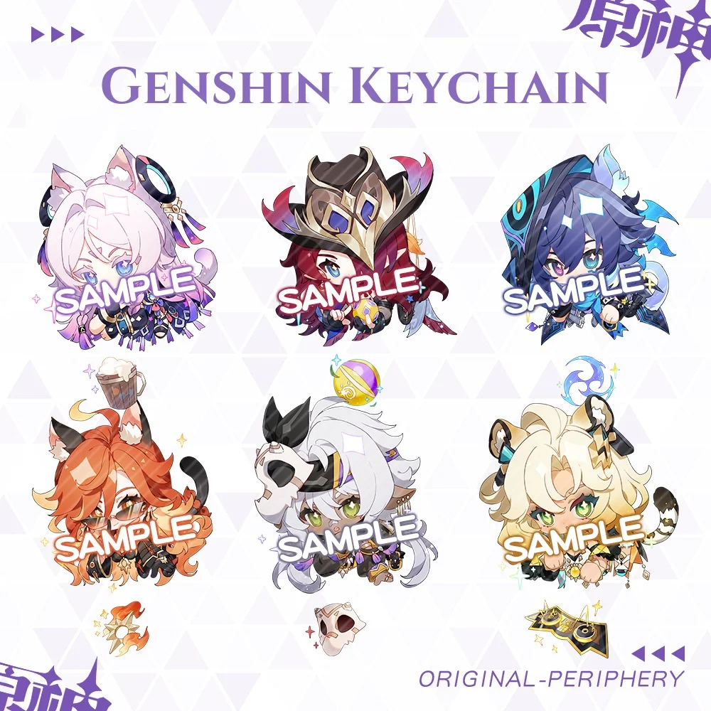 New Game Genshin Keychain Iansan Ororon Chasca Citlali Xilonen Cute Cartoon Anime Pendant Key Ring Backpack Jewelry Gift Badge