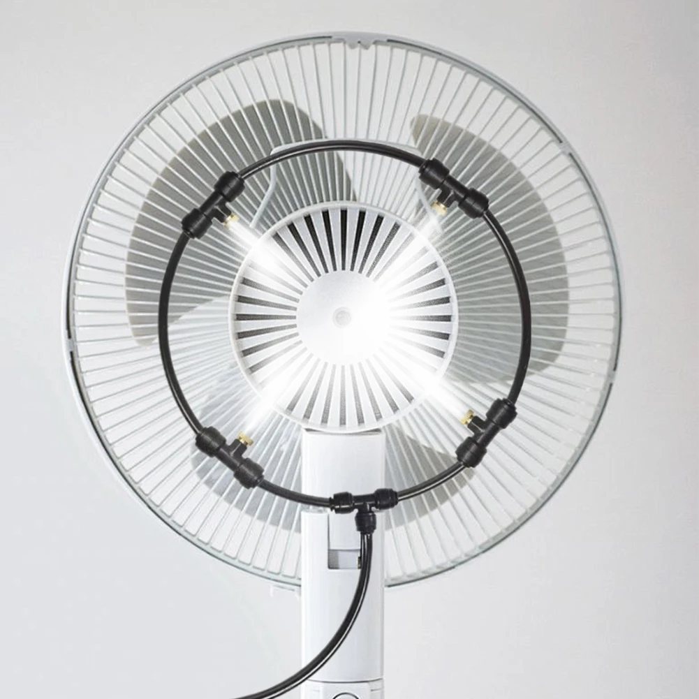 16inch Outdoor Fan Cooling Misting System Portable Patio Garden Spray Sprinkler Mist Kit Mist Fan Nozzles Mist Fan Ring