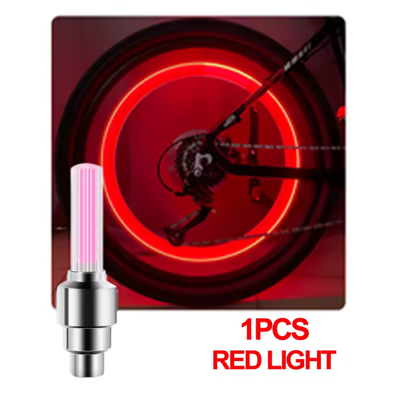 LED Bicycle Valve Light, Neon Bicycle Spoke Light, Bicycle Tire Valve Light, Night Riding Warning Light Bicycle Accessories - Image 10