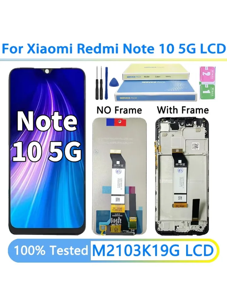 Wyświetlacz LCD 6.5'' do Xiaomi Redmi Note 10 Note10 5G Ekran Dotykowy Digitizer Zespół M2103K19G M2103K19C Wymiana LCD — zdjęcie produktu 6
