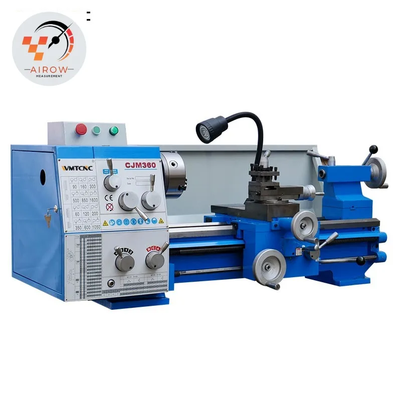Airow 2026 High Quality Products 1.1kw Manual Metal Lathe Micro  Bench Top Lathe Machine CJM360 with CE