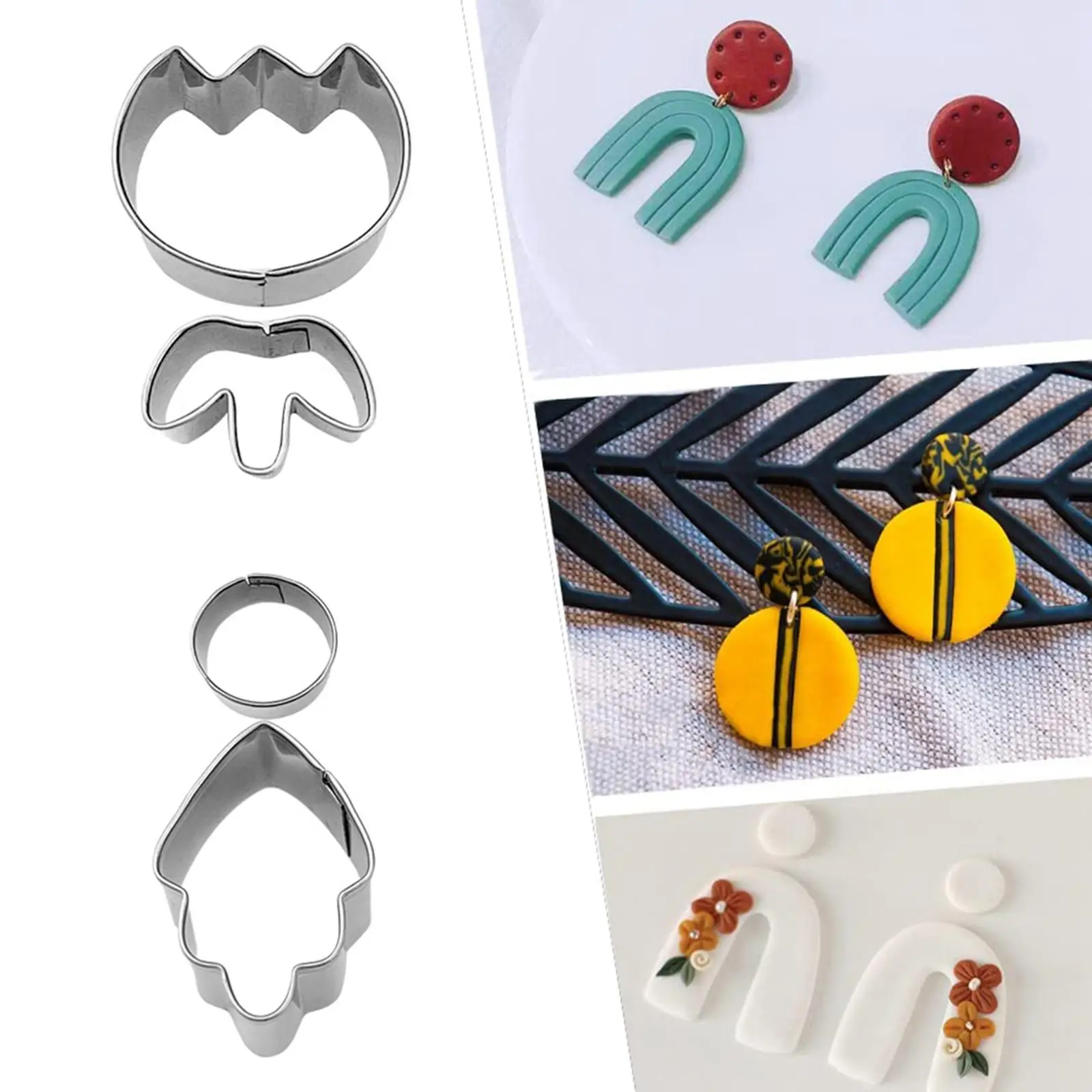 28 Clay / Mini DIY Handmade Metal Cutting Shapes Cutter/ for Earring Biscuit Jewelry Making Cookie Vegetable/