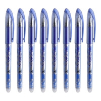 8Pcs/Set Gel Pen Erasable Refill Rod Erasable Pens For School Writing Stationery Gel Ink Ballpoint Pens Blue Black Ink