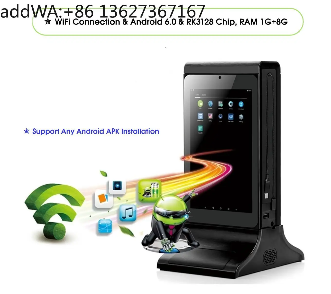 for Restaurant 23200mAh Power Bank Dual Touch Screen Advertising Display Charging Station Menu Digital Signage High Capacity