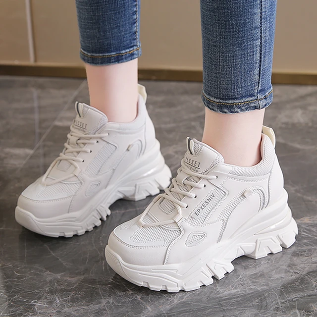 Sneakers con tacco nascosto per donna scarpe sportive con piattaforma in Mesh traspirante donna Mix colore altezza crescente scarpe Casual AliExpress