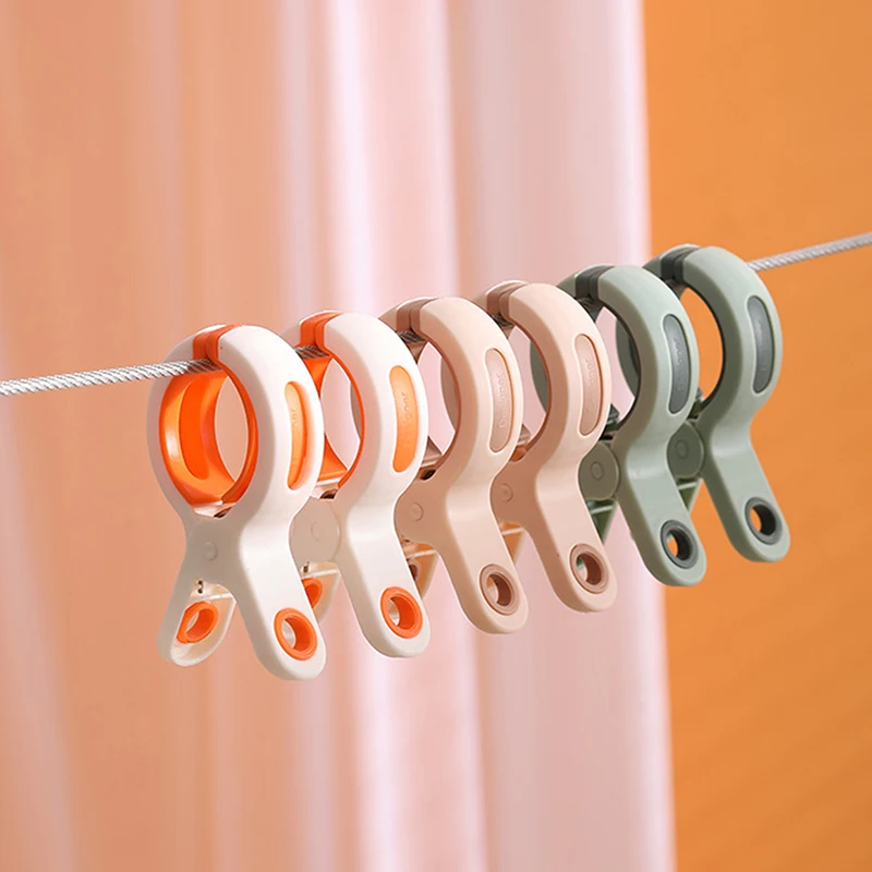 3PCS/Set Windproof Clothes Pegs Heavy-duty Large Clothes Pegs with Rubber Shims Seemless Clothespins Beach Towel Curtains Clamps