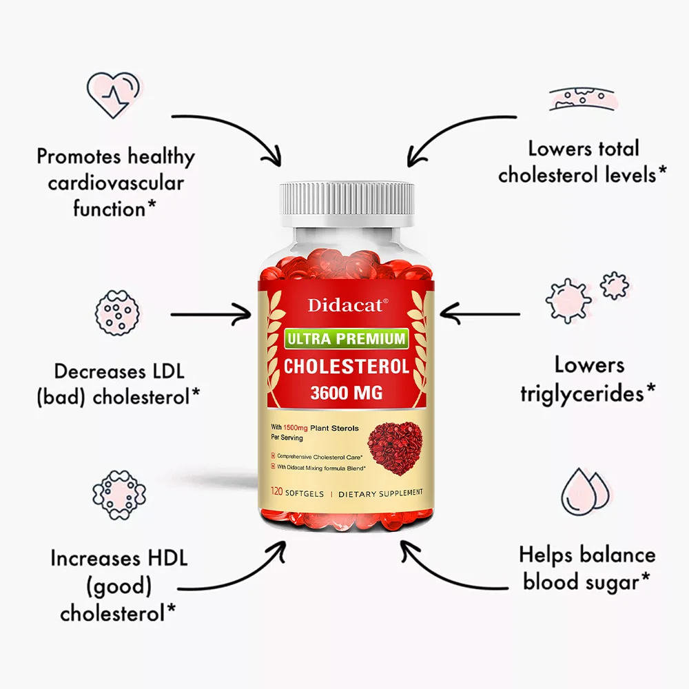 Cholesterol Supplement-Contains Garlic,Red Yeast Rice,Bergamot,Etc.To Help Maintain Healthy Cholesterol Levels and Heart Health - Image 3