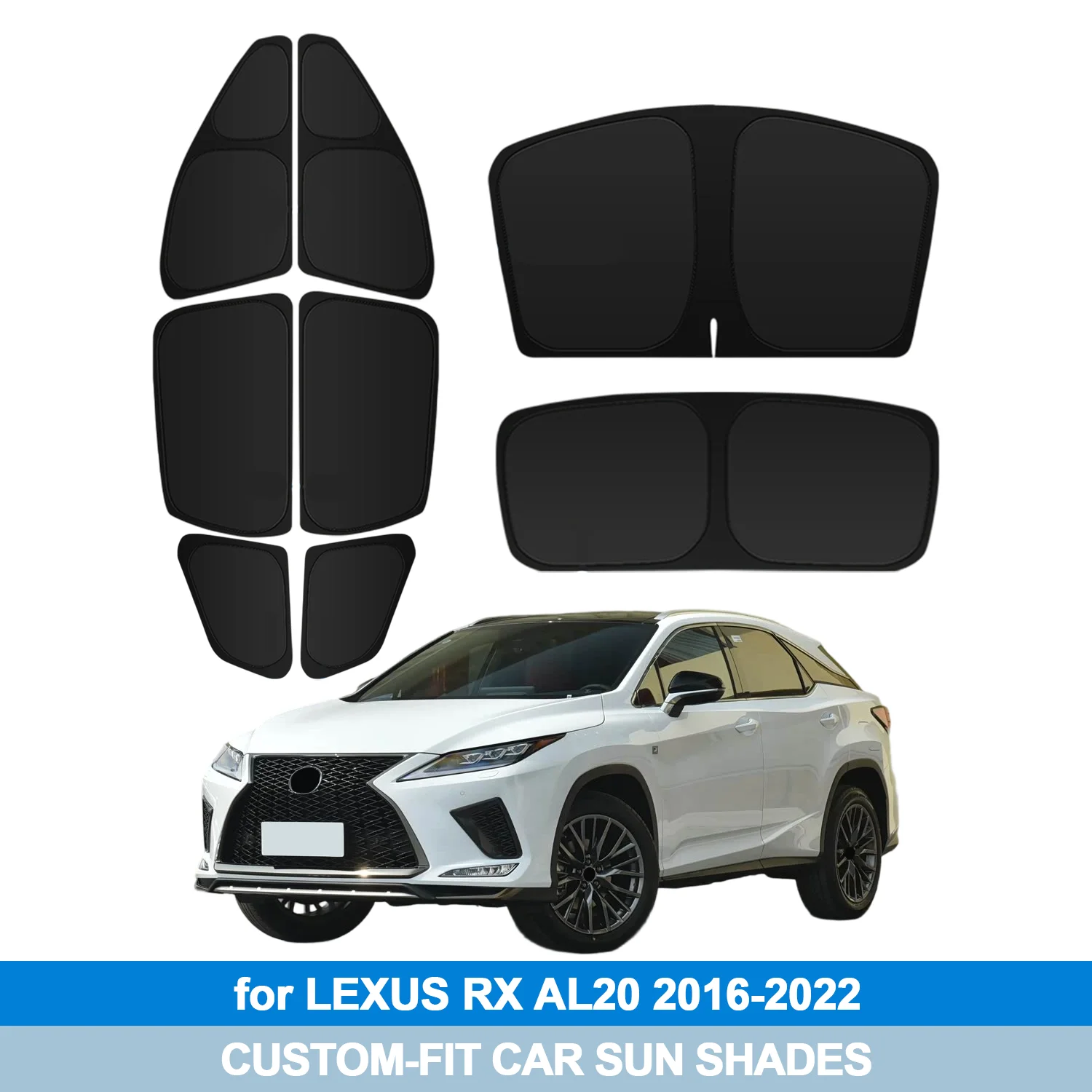 

For LEXUS RX AL20 2016-2022 Windshield Sun Shade Side Window Shades Cover Sun Visor Shield Privacy Protection Car Accessories