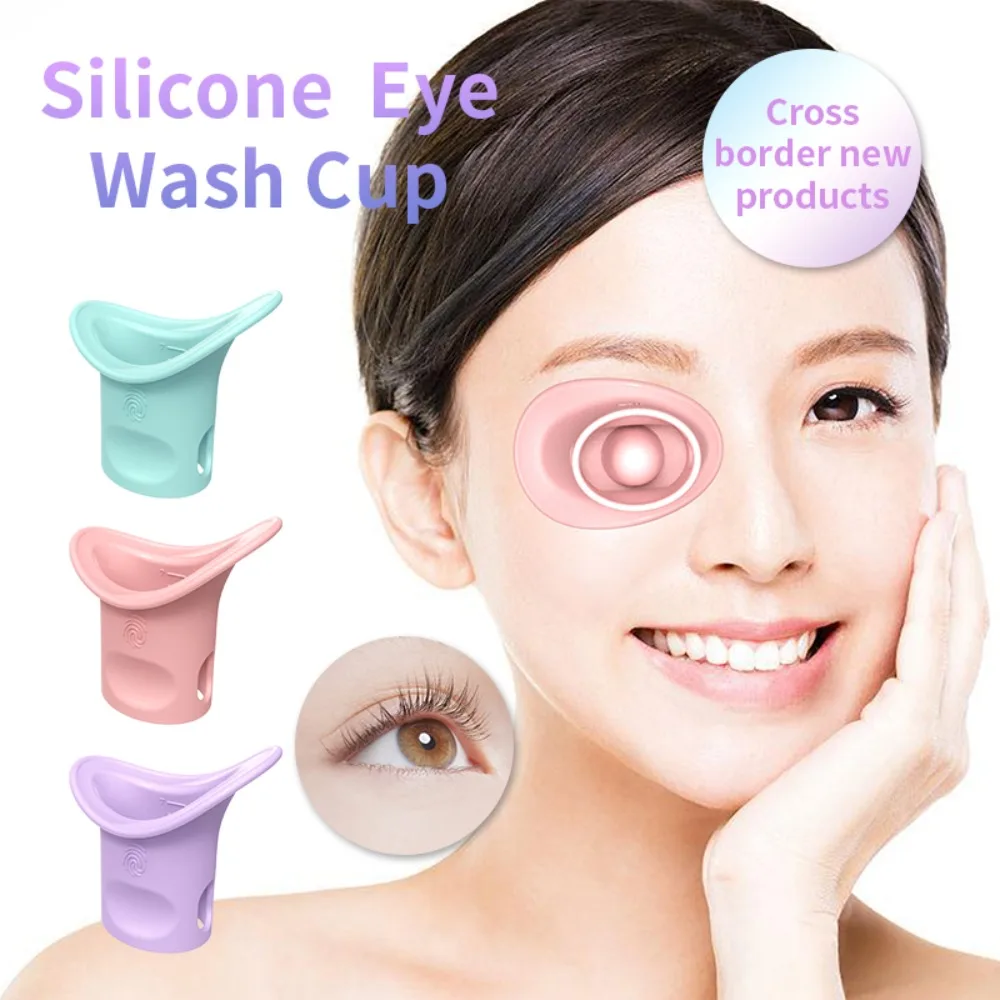 Easy to use Soft Eye Wash Cups Silicone Resuable Eyes Cleaner Eye Bath Cup Bath Eyewash Cups Women