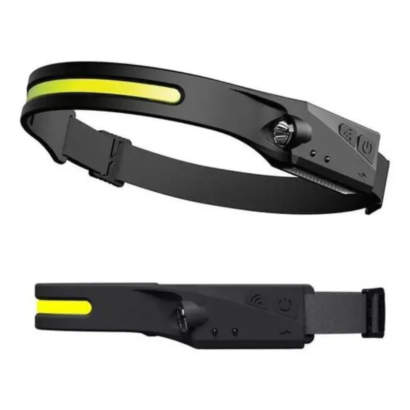 Smart Induction Rechargeable USB Charging Headlight LED Silicone Portable Strong Light Night Running Outdoor Lighting White