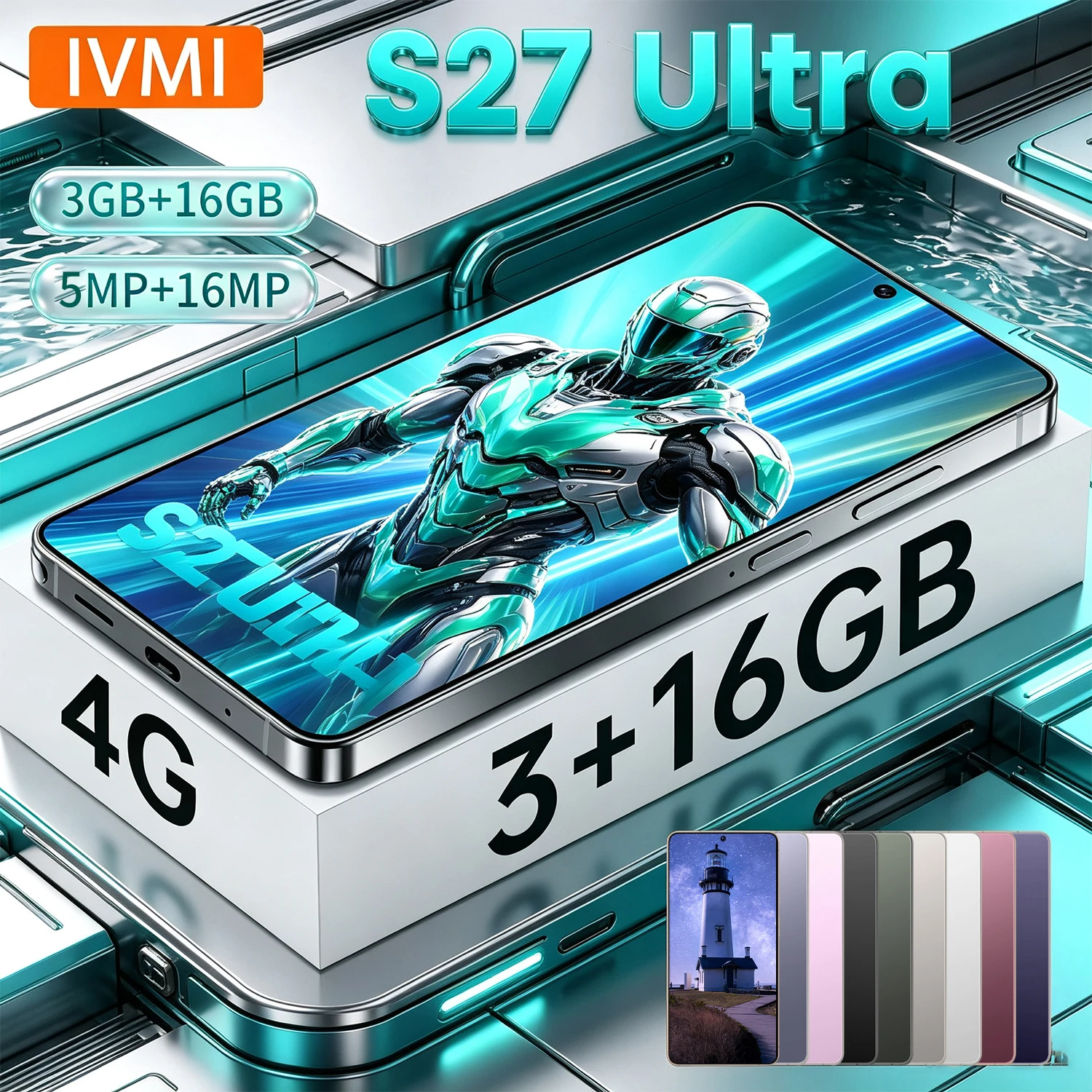 2026New IVMI S 27 Ultra Unlocked 4G Smartphone 3GB+16GB 6.9 Inch Android10 Dual SIM Global Version Google Play Budget Cell Phone