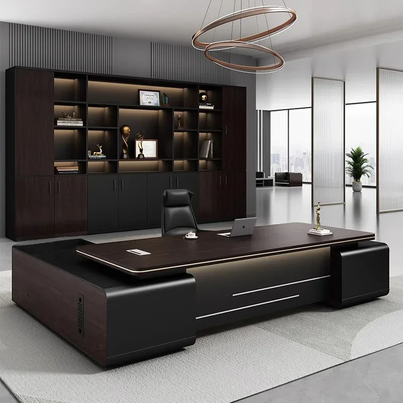Wooden White Office Desks Storage Simple Strong Luxury Cheap Office Desks Modern Corner Large Escrivaninha Work Station Table