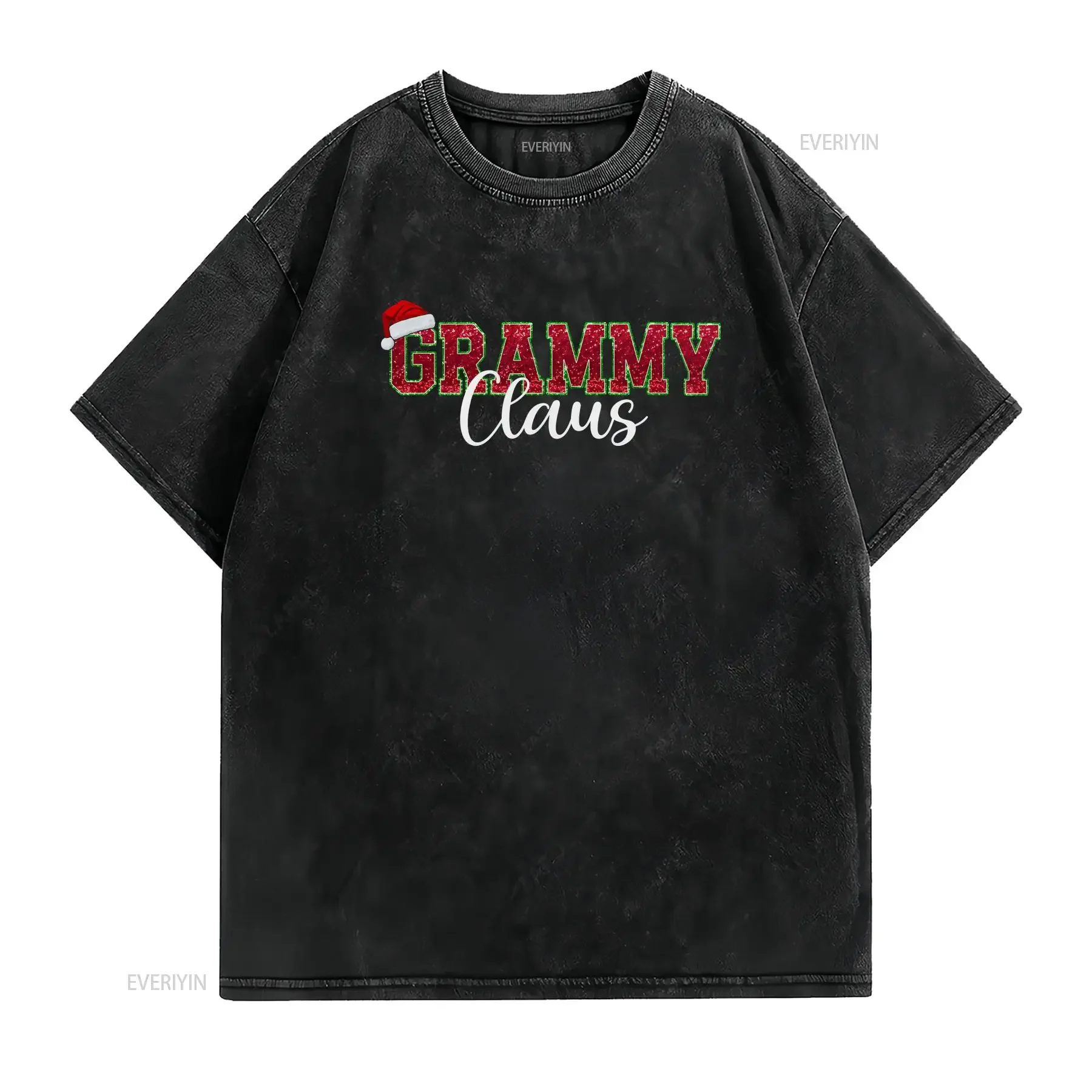 Grammy Claus Christmas T Shirt Xmas for Grandma Holiday Family s Grandmas Cute Party vintage Washed Stretched Stylish