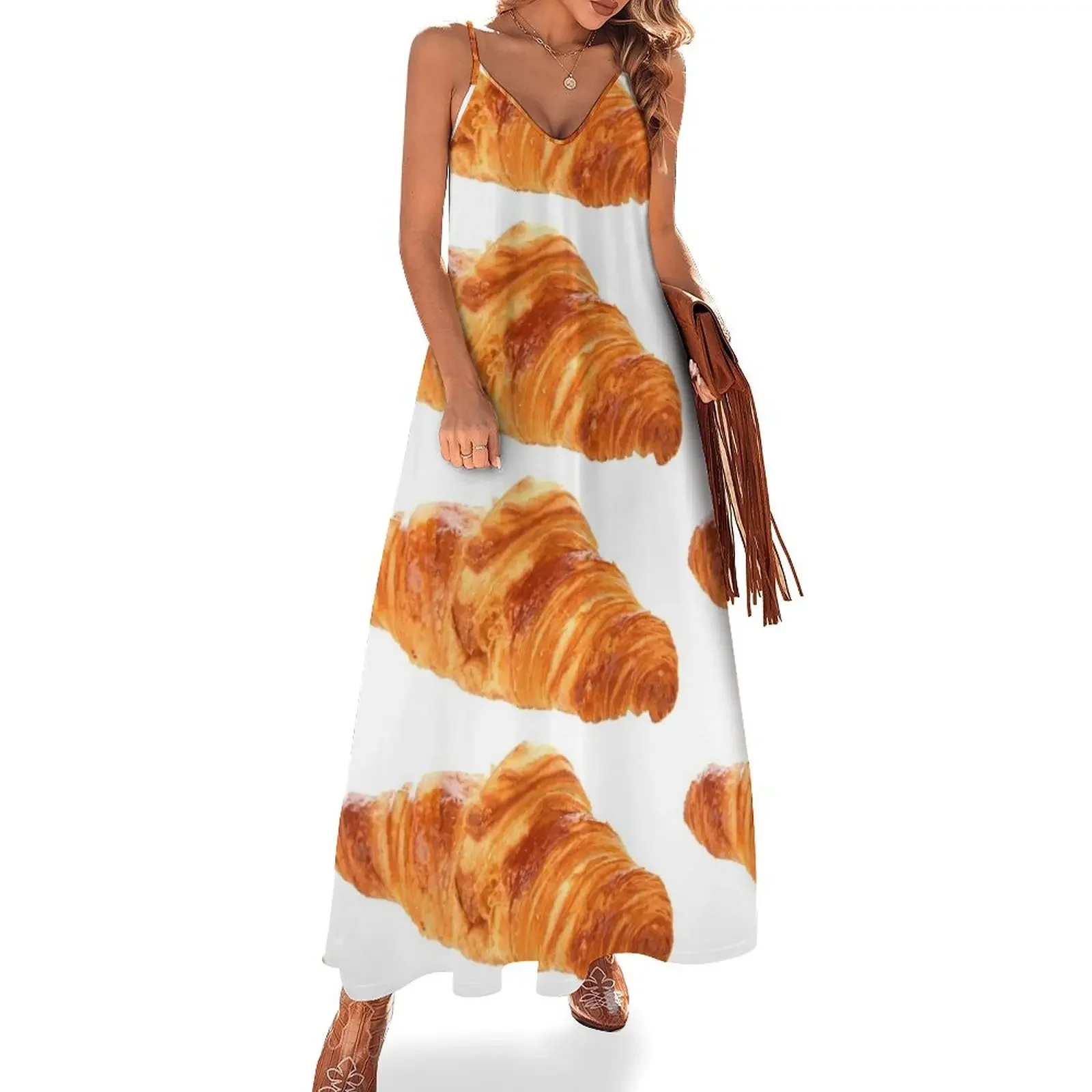 

Croissant Sleeveless Dress Summer women's clothing ladies dresses for special occasions elegant women's sets