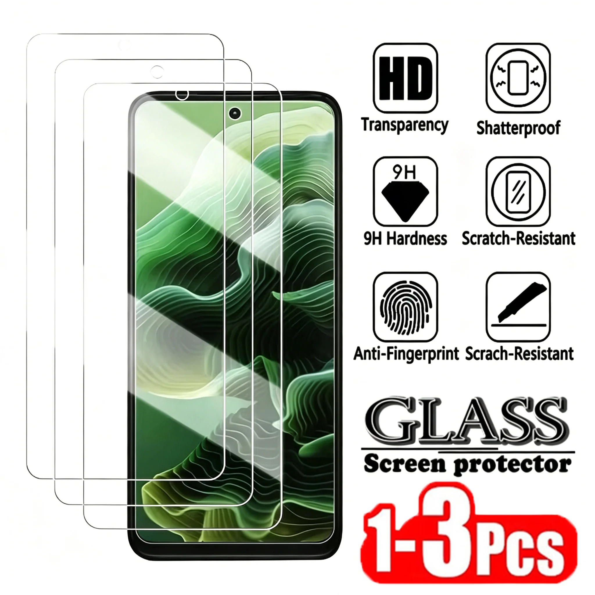 1-3PCS Full Cover Screen Protector Film For Motorola Moto G75 Moto G54 Moto G84 Moto G15 Moto G17 Easy Install HD Tempered Glass