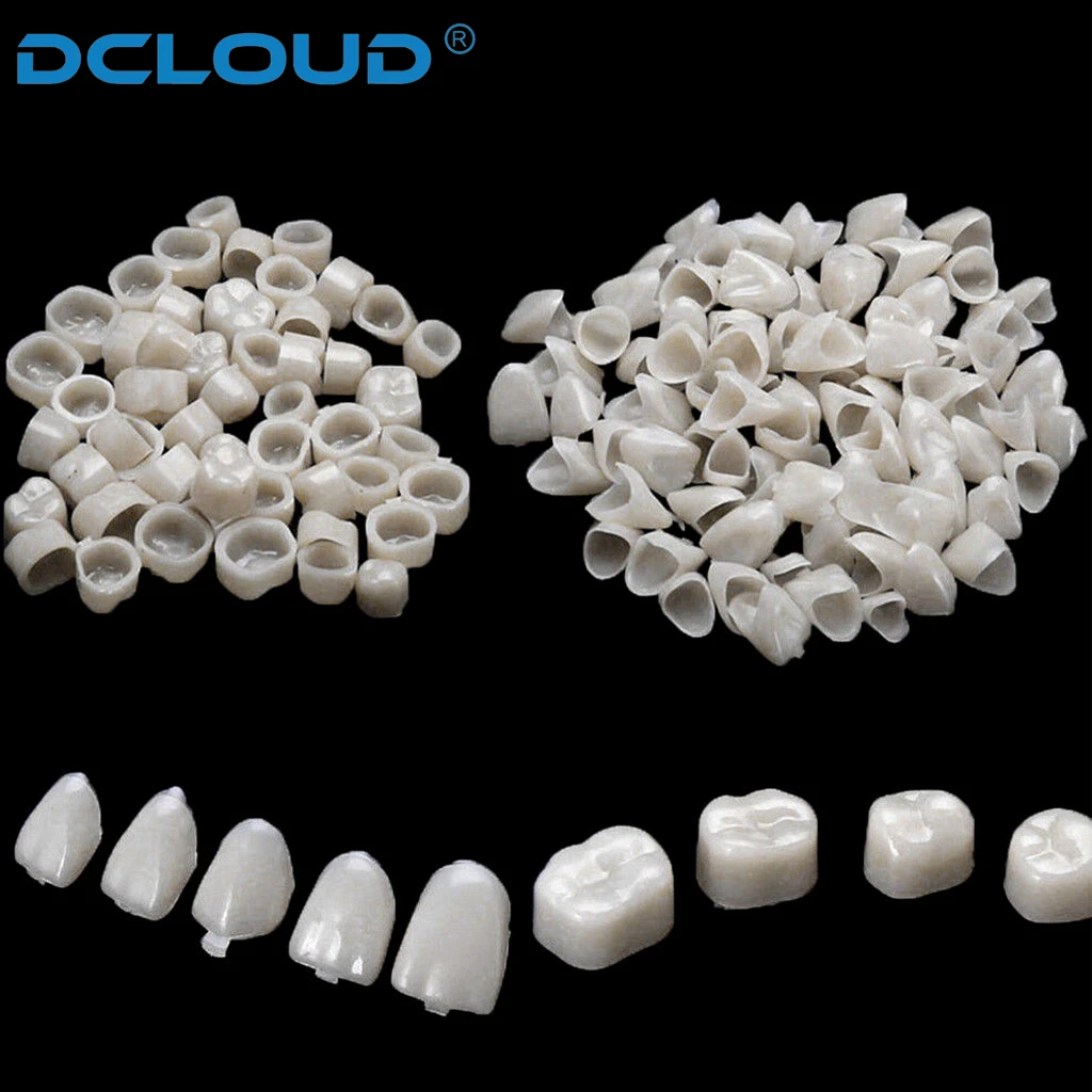 DCLOUD 1Box Dental Crowns Resin Porcelain Temporary Teeth Crown Teeth Whitening Anterior Posterior Crown Tooth Veneers Oral Care