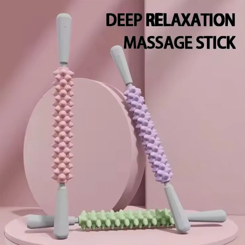 

Yoga Massage Stick Yoga Fitness Wolf Teeth Muscles Massage Stick Calves Thighs Quadriceps Arm Forearm Relaxation Artifact Roller