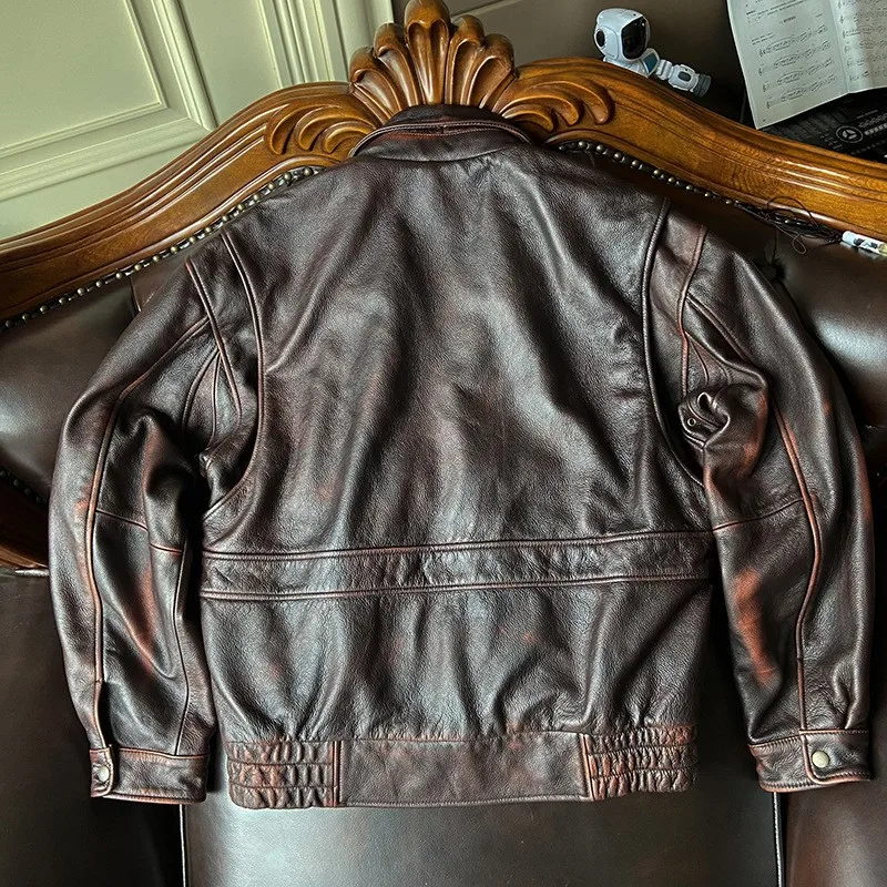 The new leather made of top-grain cowhide is a casual motorcycle with hand-stitched color and style