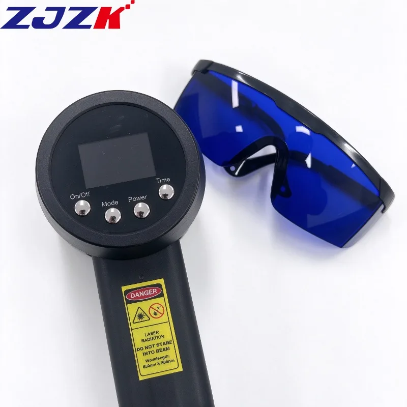 ZJZK Dual Wavelength Class 4 Laser Therapy Cold Laser Equipment LLLT 650nm 808nm 3W Cordless for Sciatica Herniated Discs Pain