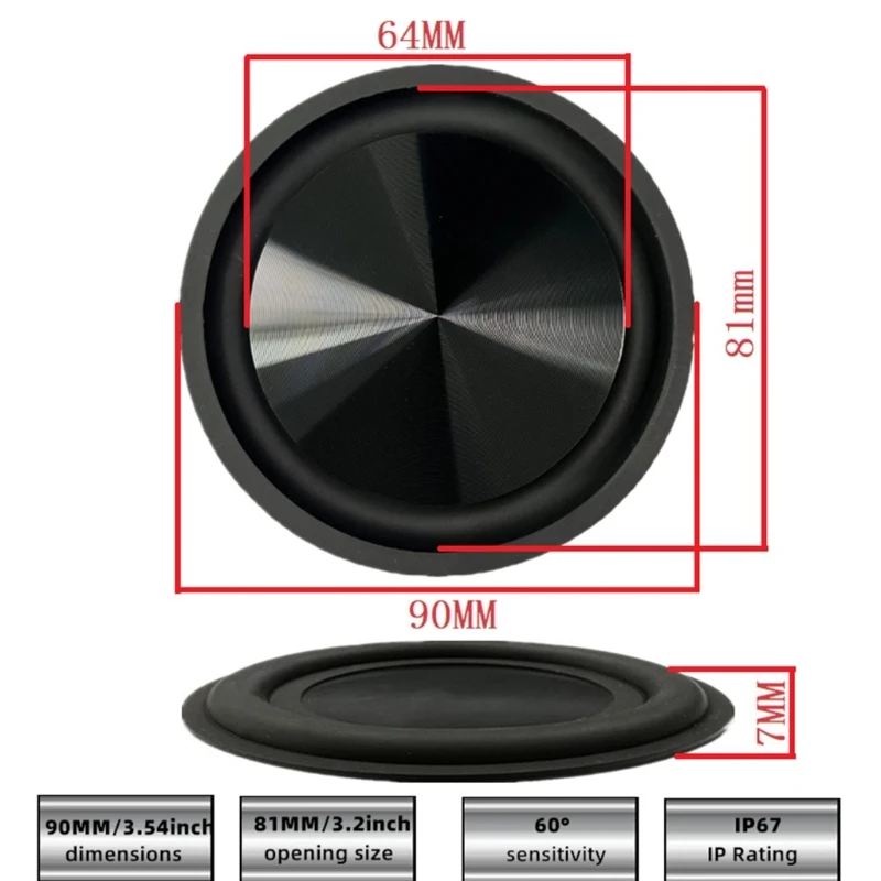 20CB Bass Diaphragm Rubber Speaker Plate Passive Radiator Auxiliary Vibration Plates image 6