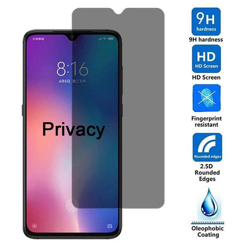 

Full Cover Anti Spy Protective Glass For Mi A2 Lite A1 9T Pro 9 Se Screen Protector For Xiaomi Mi 6 8 Lite Pro 8 Se Explorer