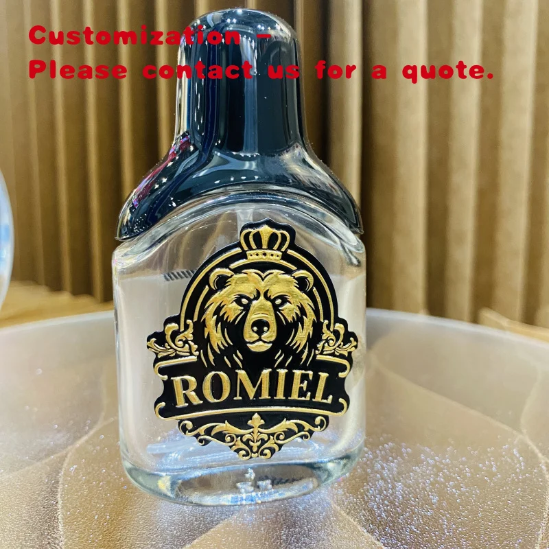 

custom.2026 New Metal Perfume Nameplate Aroma Candle Print Cosmetic Glass Bottle Label Sticker Label Zinc Alloy Curve Whole