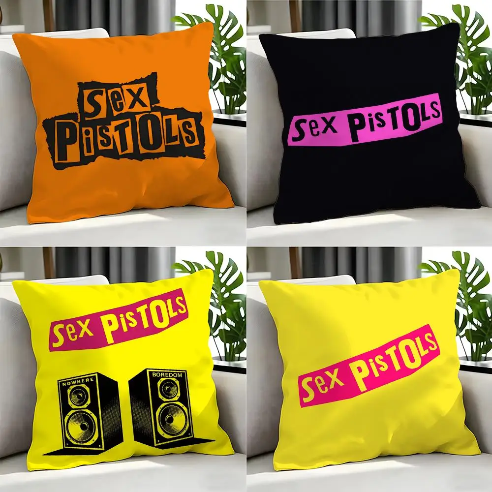 punk Sex Pistols Cushion Cover Cushion Cover Set 4Pcs 50x50 45x45 40x40 Pillowcase Decorative Sofa Home Decor