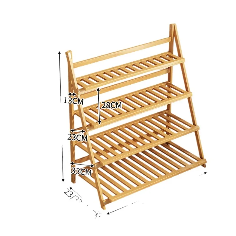 حامل نباتي متعدد الطبقات قابل للطي موفر للمساحة رف زهور قابل للطي للشرفة/غرفة المعيشة تخزين الأواني العصارية المزخرفة