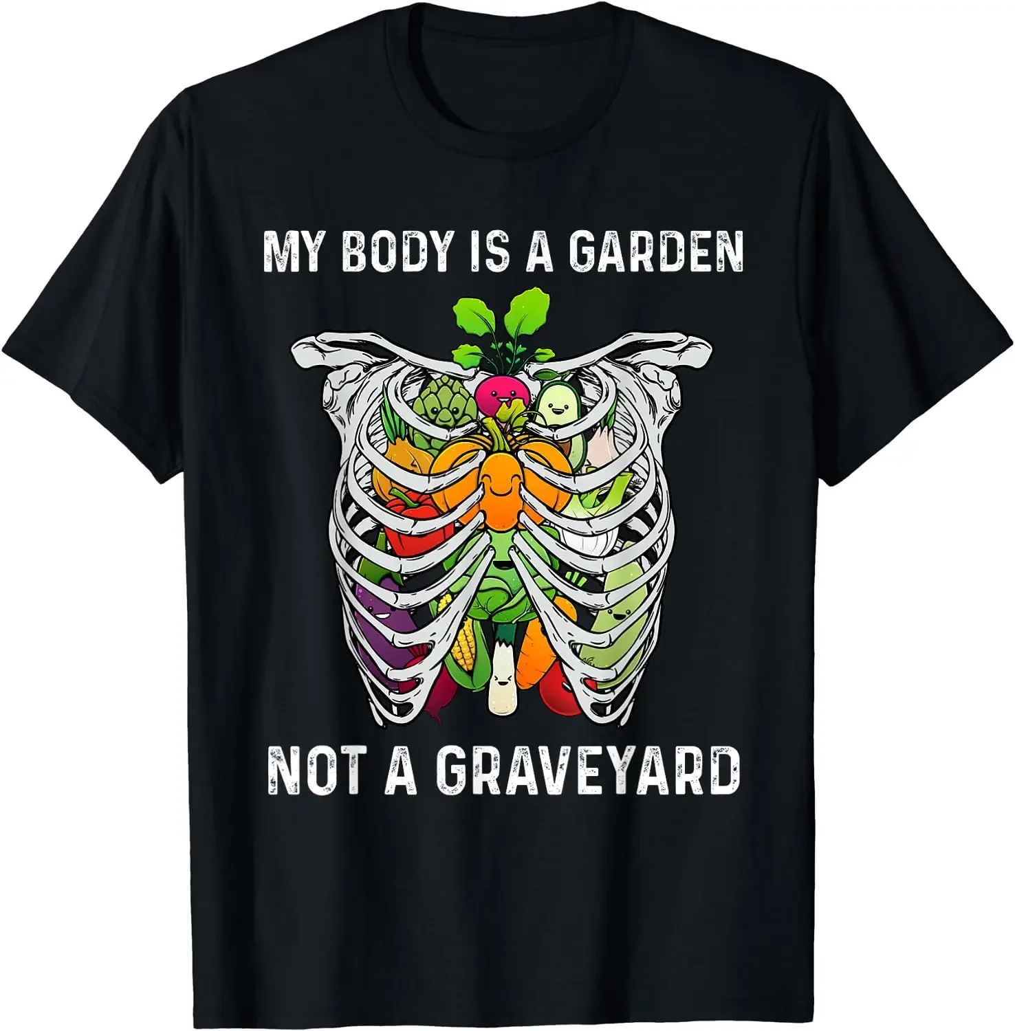 2024 summer new men t shirt Vegan Gift for Men Women Cool Vegetarian Foodie Eater T-Shirt short sleeves pure cotton streetwear