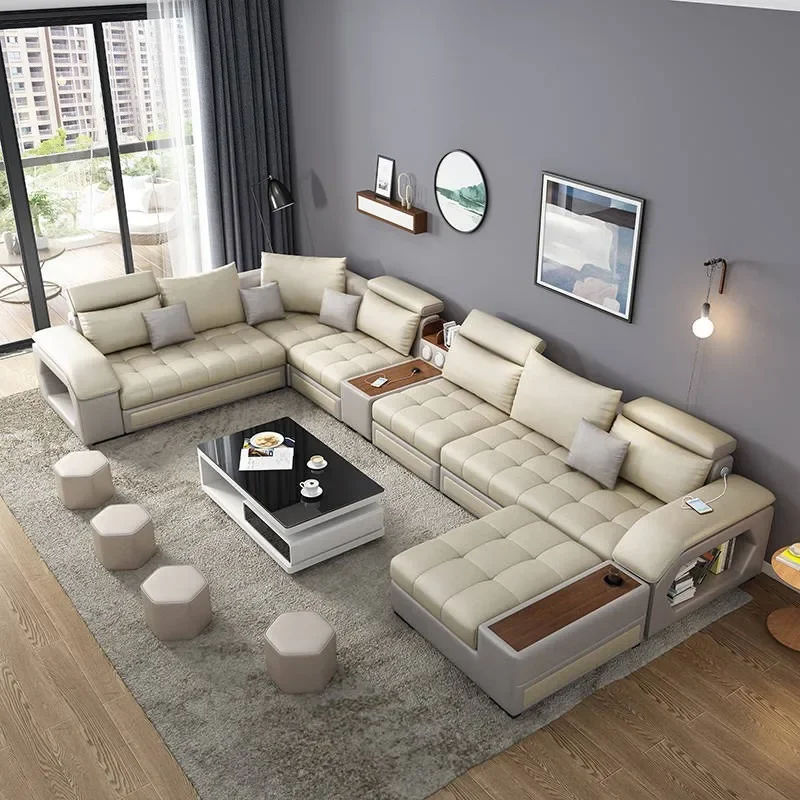 

Family sofa living room rural household cotton and linen corner technology fabric modern simplicity