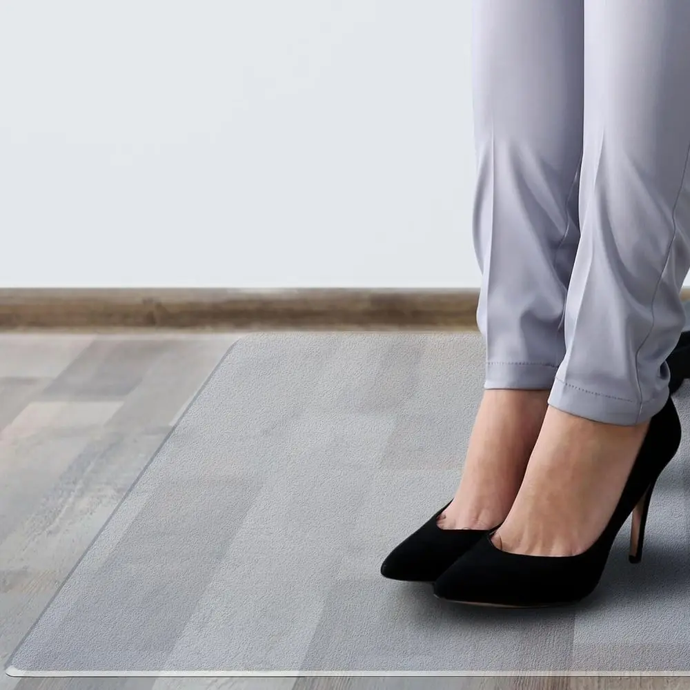 سجادة كرسي متينة من البولي كربونات للسجاد والخشب الصلب عالي الكومة، شفافة 35 × 47، سميكة 1/5