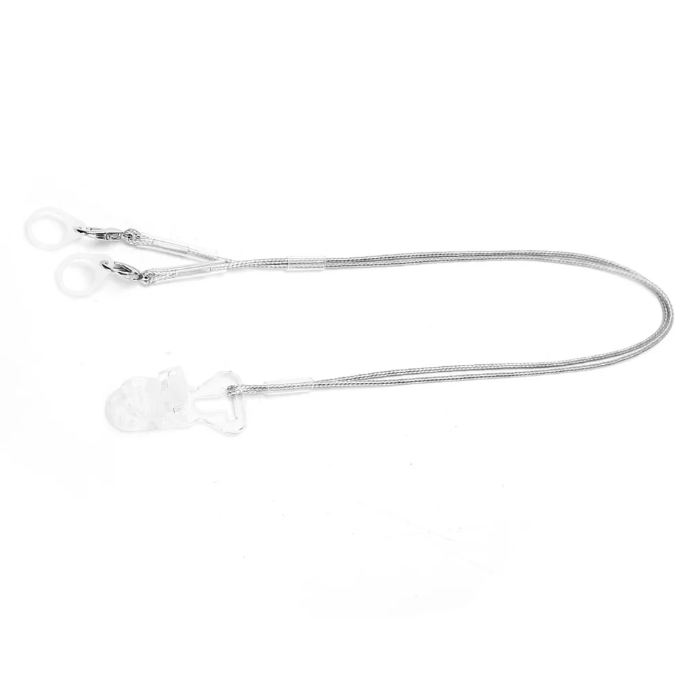 Anti Lost Hearing Aid Lanyard Adjustable Transparent Clip Hearing Aid Hanging Strap with Loops Hearing Aid Accessory