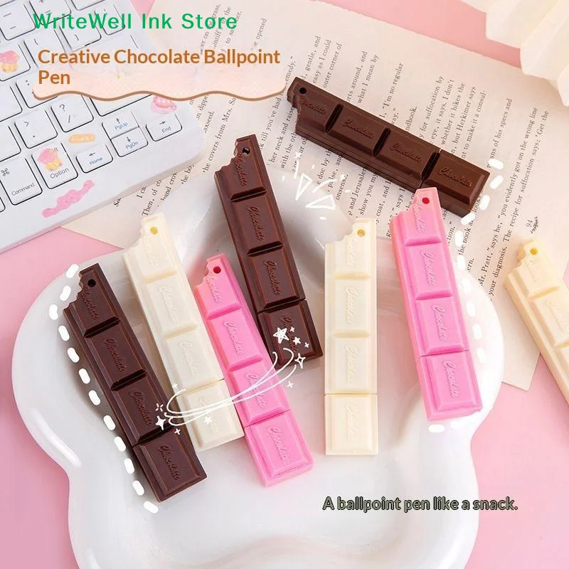 Chocolate Ballpoint Pen Cartoon Simulation Food Pen 0.5mm Creative Stationery Gift For Student Office School Writing Supplies