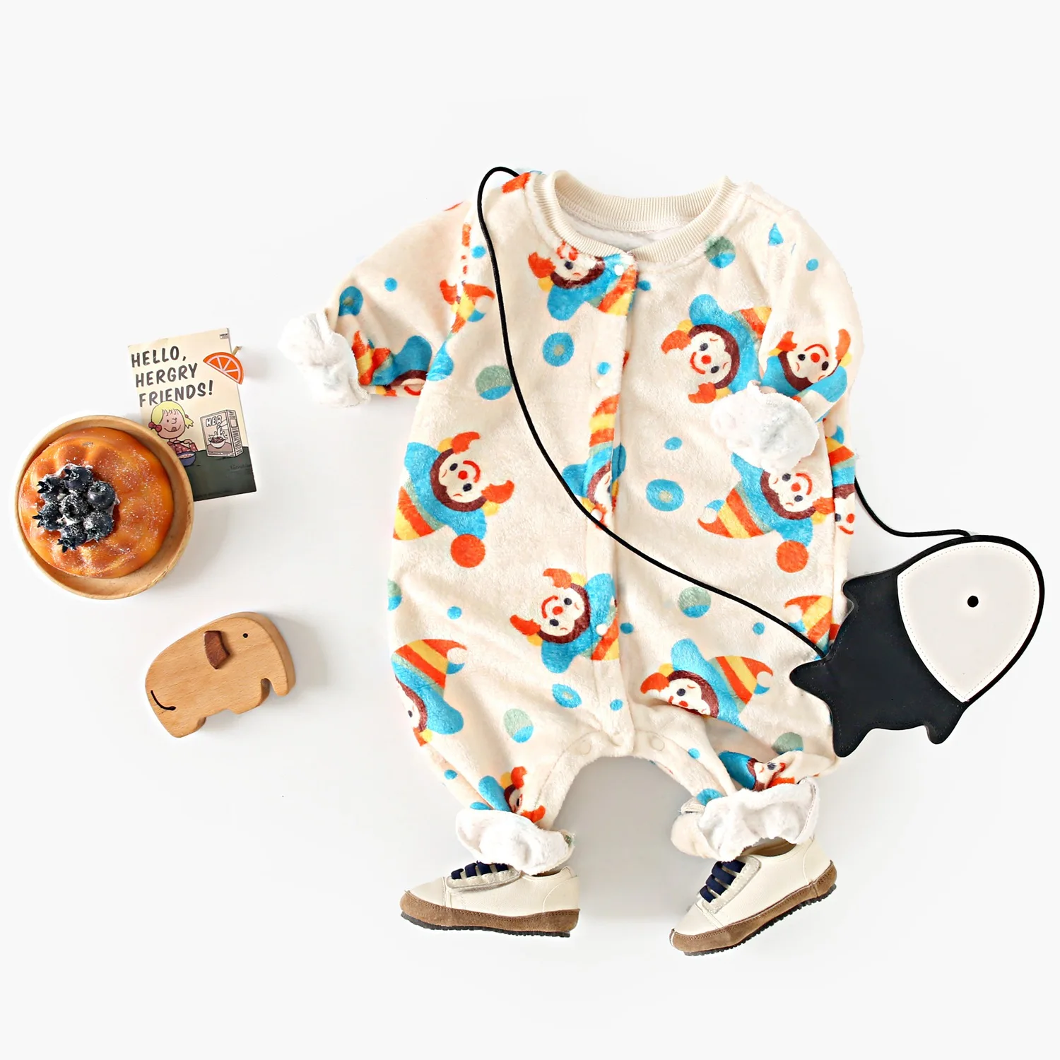 Sanlutoz Halloween Winter Long Sleeve Baby Jumpsuits Flannel Warm Toddler Rompers Clothing Unisex Cute