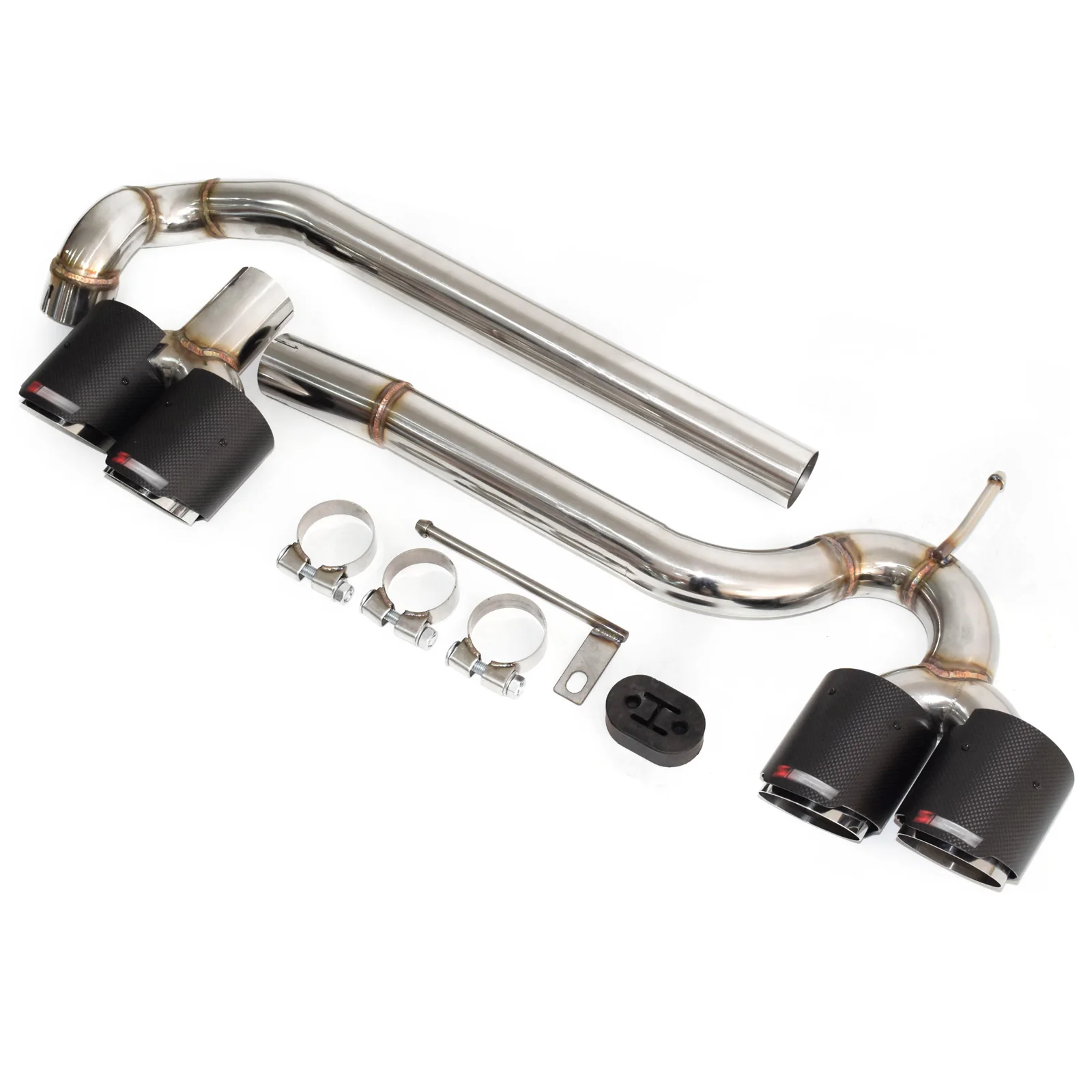 For BMW F10 F11 Dual Exhaust Pipe In Stainless Steel For 520i 523i 525i 528i 530i M5 Quad Exhaust Tip Muffler Stylish Tailpipe